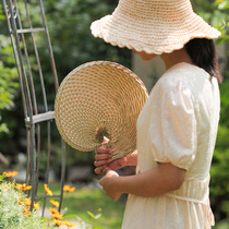 Han Fan Fan palm leaf banana fan hand-made old-fashioned Pitchwood hand-cranked fan portable natural ancient style