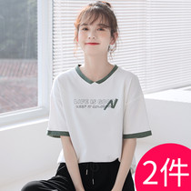 White Short Sleeve T-Shirt Woman Loose 100 Hitch Blouse Design Sensation Small Crowd 2022 New Summer Pure Cotton T womens dress