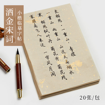 Hairpin small Kai brush calligraphy Calligraphy Special Song poetry ancient poetry regular script pen style pen style brush calligraphy calligraphy work paper brush set beginner Xuan paper Calligraphy Special paper soft pen adult copybook