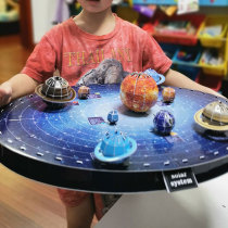 Eight Planet Models 3D Cubism Puzzle Space Globe Assembled Children Handmade Diy Geo-Planet Toys