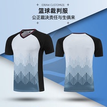 Basketball Referees suit Mens custom short sleeve blouses referee equipment Inprint number clothes Breathable Referee summer