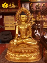 The work of the master of the Nepalese Sakyamuni Buddha statue of Sakyamuni Buddha statue Buddha Sakyamuni 95cm
