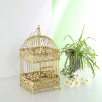 European iron art retro parrot bird cage Large starling yellow bird Xuanfeng Peony pigeon breeding
