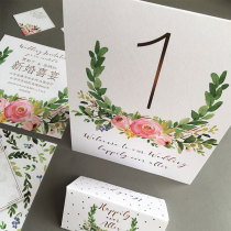 Creative green forest fresh wedding table card custom table card wedding table card wedding table card table number card business table number card