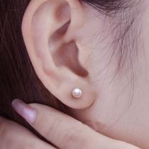 Earrings female summer niche gentle natural freshwater pearl earrings female hypoallergenic temperament simple day Korean mini S9