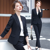 High-end professional suit female fashion temperament goddess Fan Chunqiu suit interview formal wear sales department work clothes autumn and winter
