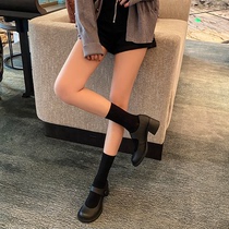 Loretta Thick Bottom Mary Treasures Shoes High Heels Shoes Inglén Wind Small Leather Shoes Womens Jk Shoes Summer Rough Heel Single Shoes