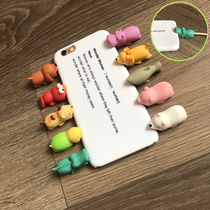 Bite you Mouthpieces Cute Creativity Apply the Apple iPhone data line charger Power charging head decorative cover