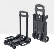 Ground stall trolley black hand cart folding portable shopping cart shopping cart luggage cart
