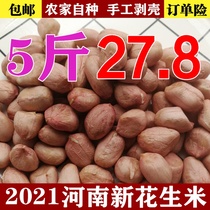 2021 Pink Peanuts Raw Peanuts New 5 Jin Fresh Shelled Extra Large Peanut Peanuts