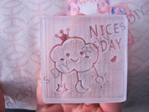 Clouds Nice day 5cm * 5cm acrylic soap chapter