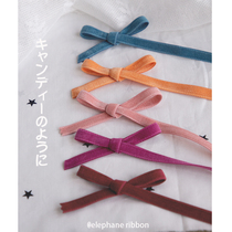 Japan imported cotton velvet 1cm thin ribbon hair band DIY double-sided velvet ribbon webbing accessories hair accessories female