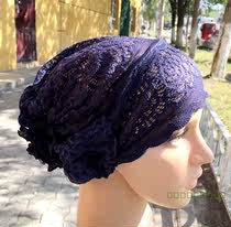 Special price middle-aged womens hat fashion new spring and summer headscarf cap purple plain headscarf hijab hat