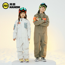 NANDN Boy and Girl Ski Cotton Heating Wear Resistance Single Plate Children Snow Clothes Thick