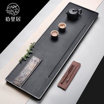Grabiju Chinese style Wujin Stone tea plate national painting stone home simple large drainage tea table creative tea tea tea set
