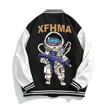 Baseball clothing mens Spring and Autumn New Japanese astronauts personality print jacket student casual loose Joker tide