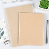 Preliminary pure cowhide rubber set simple business office retro solid color horizontal line blank English error correction inner page thickened notebook stationery notepad diary book A4 B5 A5