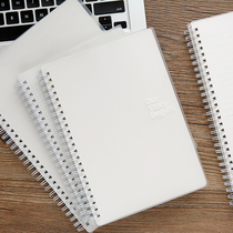  First product basic model rollover rollover coil book Simple business horizontal line blank English dot Matrix square grid notebook Stationery notepad Diary book B5 A5 H5