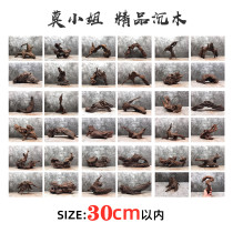 (Miss Mo) Within 30CM sinking wood small fish tank landscaping turtle drying table special-shaped SOUTH AMERICAN tank purple teak