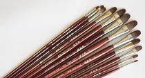 Xide Tang 6106 brush mixed hair long pole flat round oil painting pen Gouache pen watercolor pen