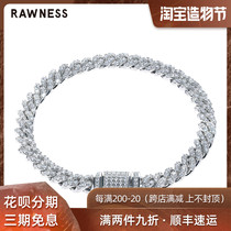 RAWNESS Cuba diamond-set bracelet Couple full diamond bracelet Women fitness platinum bracelet bracelet boys tide