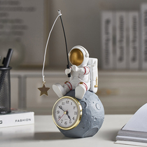  Creative ins astronaut desktop clock decoration clock Children girl boy student bedroom bedside small gift