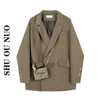  (spot)blazer womens spring and autumn design sense niche 2021 new loose retro casual small suit
