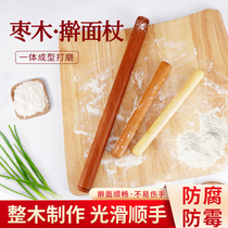Rolling pin household solid wood jujube core pear wood size thick baking dumpling noodles noodle rolling stick