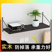 Projector placement table toilet hanging shelf bedside tray solid wood bracket hanging bookshelf on the wall