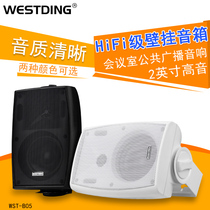 WESTDING B05 high-fidelity wall-mounted conference speaker Public broadcast background music classroom wall-mounted speaker Home indoor speaker Ceiling speaker Wired model