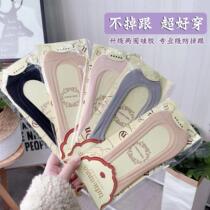 Ice Silk Boat Socks Women Summer Thin non-slip anti-drop heel Short Sox lady High heel Shoe heels Shallow Invisible Socks