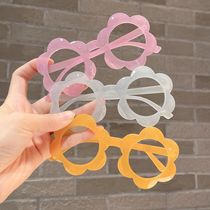 Childrens glasses girl jelly color flower eyeframe little girl out for a photo 100 lap cute no lens decoration