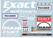 Car model MAN EXACT truck(container truck)universal logo special water sticker (61833)