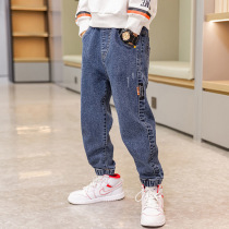 Boys artificial pants bungling pants 2022 spring autumn new children 8 casual pants Korean version 9 CUHK Scout pants handsome