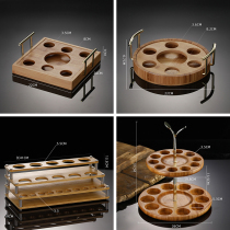 Creative household wine holder cup holder bamboo and wood cup holder white wine cup small wine cup storage tray hot wine glass cup shelf