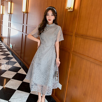 Five Seasons Home Big Code Women Dress Fat Sister Mm Improved Qipao Dress With Dress 2022 Summer New Cover Slim Fit Dress