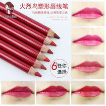 Lip liner waterproof long-lasting Flamingo lip glaze pen brush lip brush female nude red aunt color pink lipstick