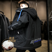 Down jacket mens medium and long fashion brand 2020 new 2021 brand trend handsome winter frock mens coat