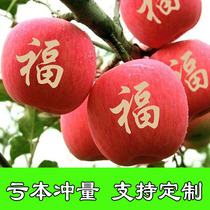 Transparent fruit sticker pattern Auspicious wish all things are prosperous Creative red Fuji Blessing word sticker word Apple art copybook