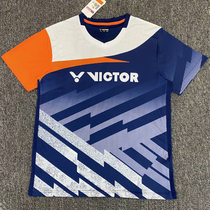 Victory badminton suit top womens suit Mens short-sleeved quick-drying jersey Group training competition suit custom team uniform summer