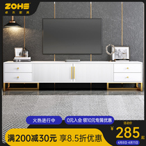 TV cabinet modern minimalist tea table TV cabinet Composition 2021 New small family light lavish TV enclosure Living room