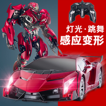 Induction deformation remote control car King Kong robot rechargeable electric childrens toy little boy remote control car racing