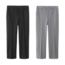 MUKHINA 2019FW high end wool blend shades two-color split trousers