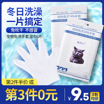Cat disposable gloves pet dry cleaning dog cleaning gloves wet wipes body kittens cat cleaning supplies