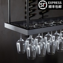 Red wine glass shelf Household light luxury high-grade wine glass rack hanging upside down simple goblet hanger Industrial wind wine rack