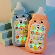 Childrens toys mobile phone early education can gnaw bottle baby bilingual early education Music puzzle simulation smart phone