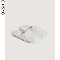 Oysho cotton flat floor indoor household home low-heeled slippers female summer 11000880004