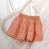 Girls summer shorts 2023 summer air - dressed baby wearing pants and childrens leisure broad legs