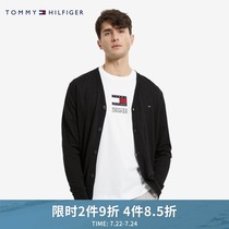 Tommy 21 new spring and summer mens simple commuter small embroidered button cardigan casual sweater 17340