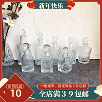 INS Norse Simple Series Embossed Diamond Glass Bottle Aromatherapy Bottle Lucky Star Wishing Bottle Shooting Props